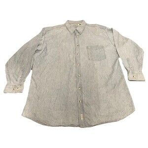 Vtg Men’s Cactus Clothing Shirt 3XLT  Light Blue Denim Button Work Western 90s